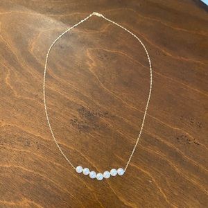 Gold chain pearl necklace